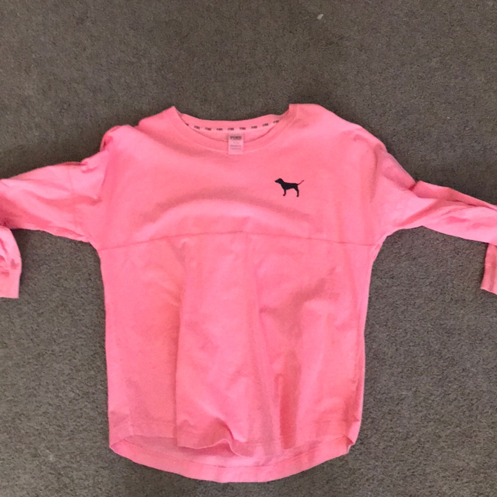 Large pink crew neck